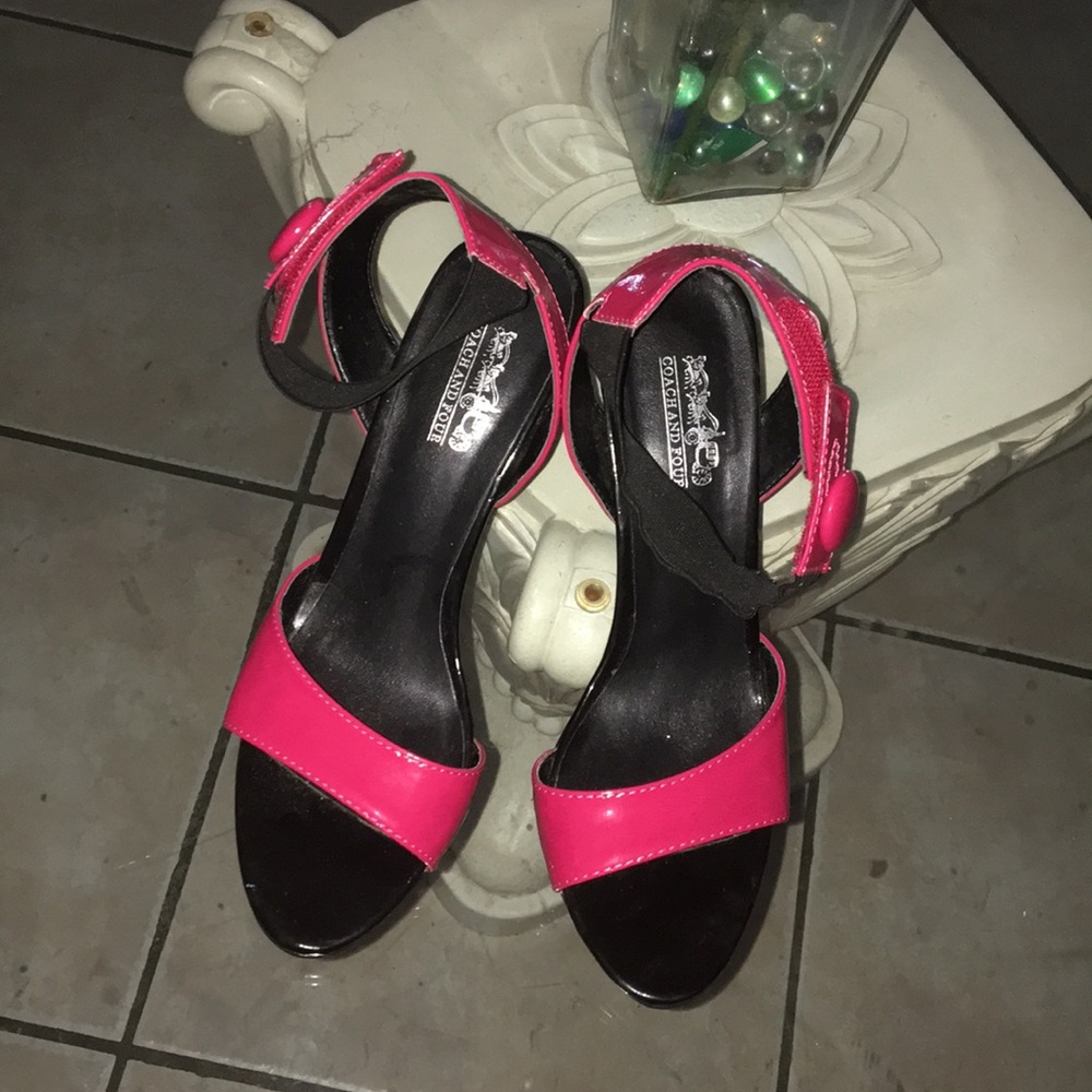 Hot Pink Patent Leather Sandal